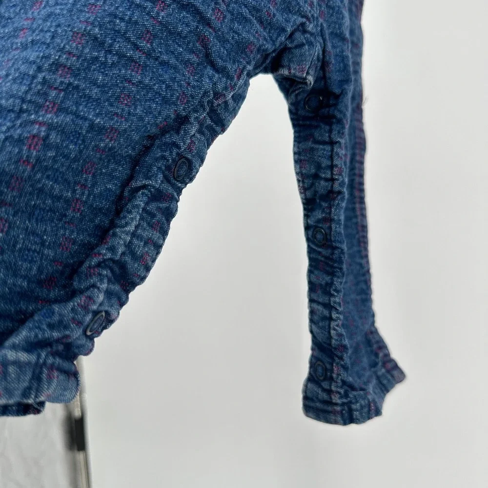 Vintage 90's OshKosh B'gosh Vestback‎ Blue Denim Overalls 12 Month Baby Infant